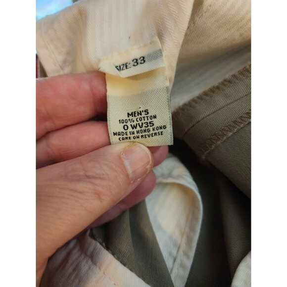 LL Bean Chino Classic Fit Pants 33X29 100% Cotton Covered Back Pocket - Picture 4 of 9